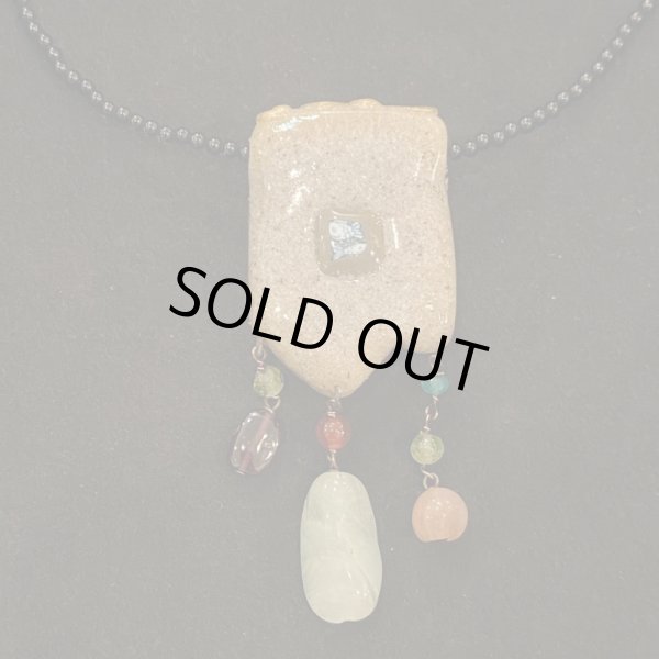 画像2: とんぼ玉ペンダント　ポンペイ壁画風 (2)