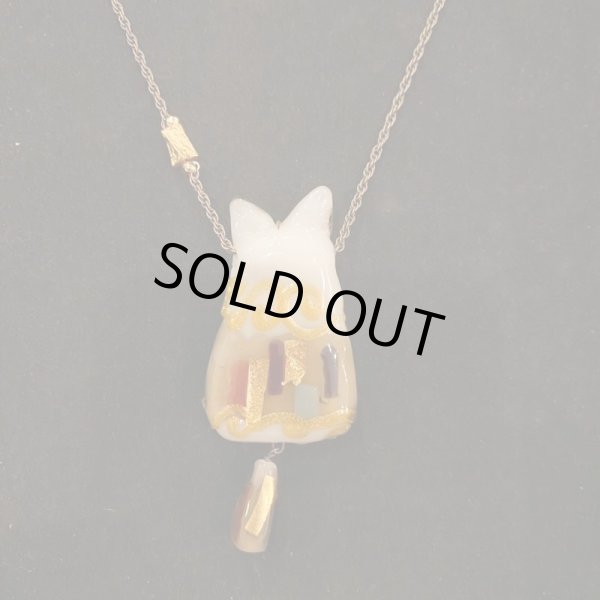 画像2: とんぼ玉ペンダント　クリムト猫 (2)