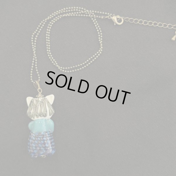 画像3: とんぼ玉ペンダント カントリーキャット (3)