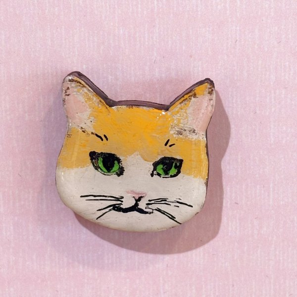 画像1: 木製ピンバッジ (1)