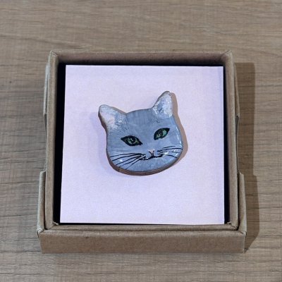 画像1: 木製ピンバッジ