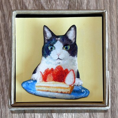 画像1: 手書きブローチ