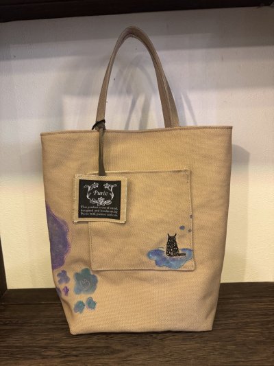 画像1: 水筒トート『花猫』